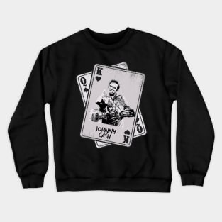 Retro Johnny Cash Style Card Crewneck Sweatshirt